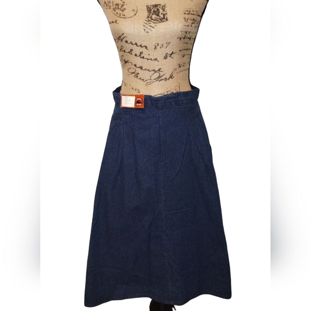 Vintage Western Denim Skirt River Trader New With Tags Size 14